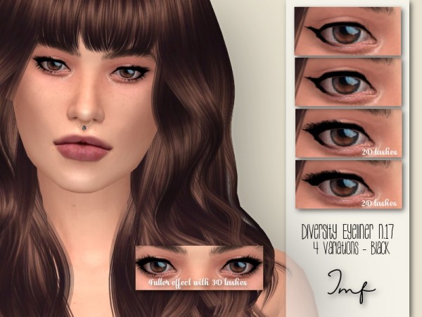  The Sims Resource: Diversity Eyeliner N.17 by IzzieMcFire