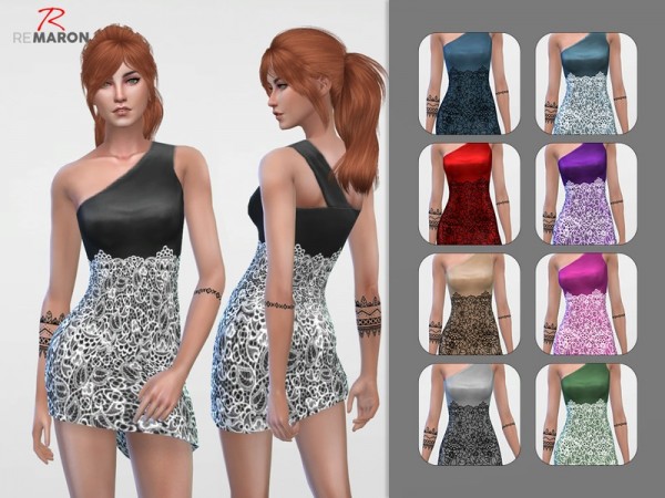  The Sims Resource: Lace dress for women by remaron