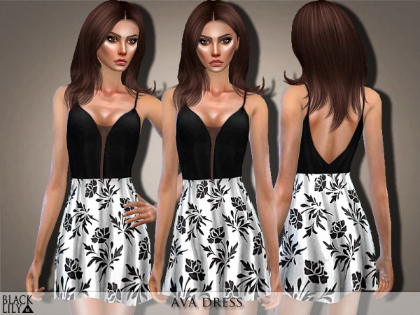 The Sims Resource: Ava Dress by Black Lily