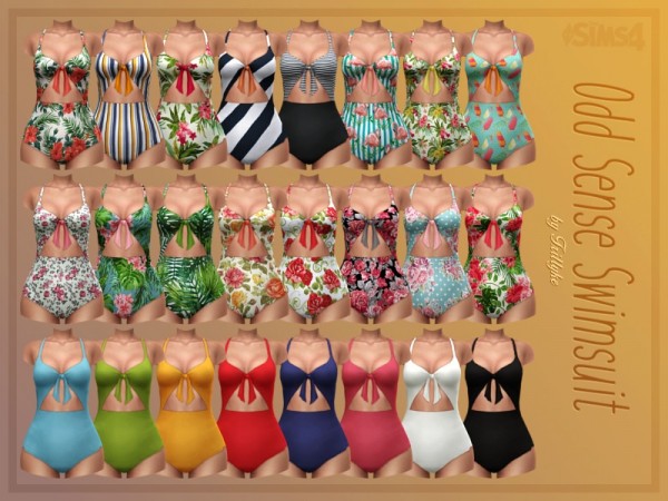  The Sims Resource: Odd Sense Swimsuit by Trillyke