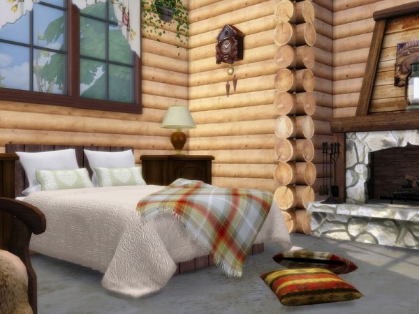  The Sims Resource: Wooden Lake House 2 by MychQQQ