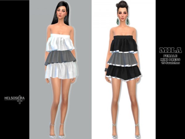  The Sims Resource: MILA   Mini Dress by Helsoseira