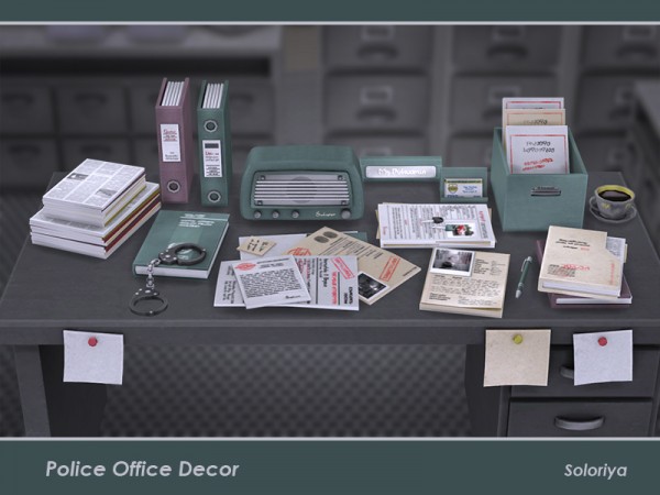  The Sims Resource: Police Office Decor by soloriya