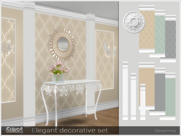  The Sims Resource: Elegant decorative set by Severinka