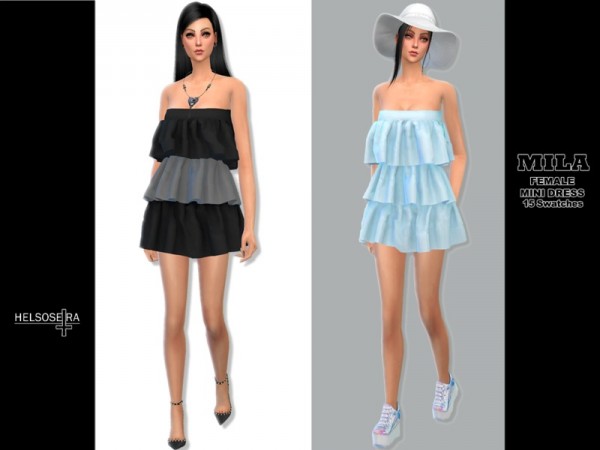  The Sims Resource: MILA   Mini Dress by Helsoseira