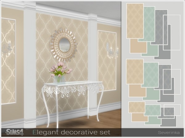  The Sims Resource: Elegant decorative set by Severinka