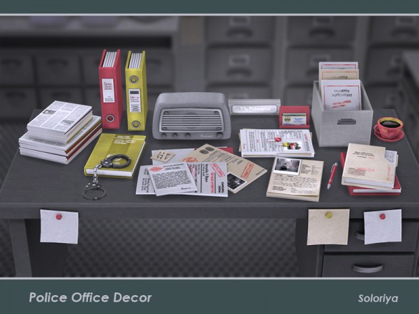  The Sims Resource: Police Office Decor by soloriya