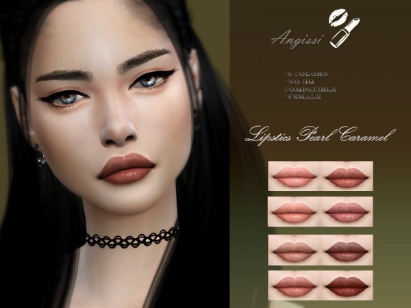  The Sims Resource: Lipstick Pearl Caramel by ANGISSI
