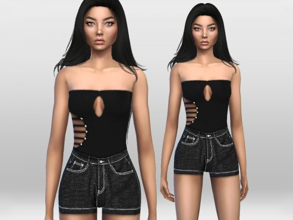  The Sims Resource: Pretty in Black   Outfit by Puresim