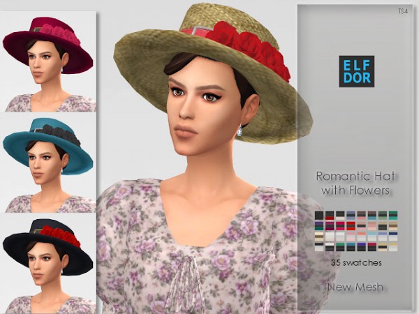  Elfdor: Romantic Hat with Flowers