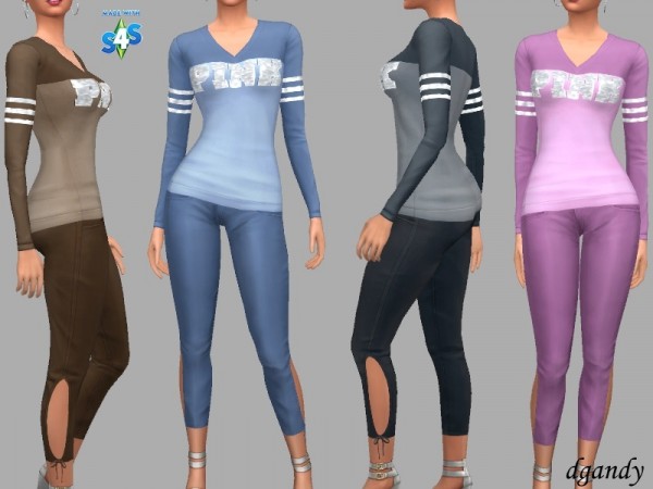  The Sims Resource: T Shirt and Capri Pants   Jamie by dgandy