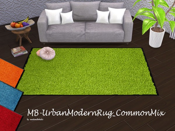  The Sims Resource: Urban Modern Rug Common Mix by matomibotaki