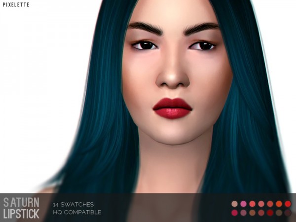  The Sims Resource: Saturn Lipstick by pixelette