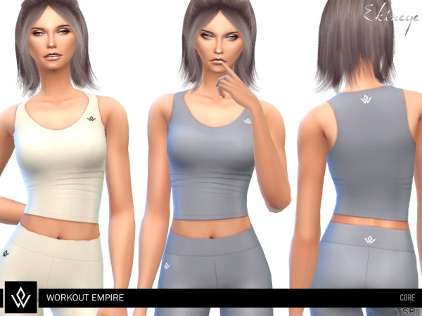  The Sims Resource: Workout Empire Core Longline Bra 2 by ekinege