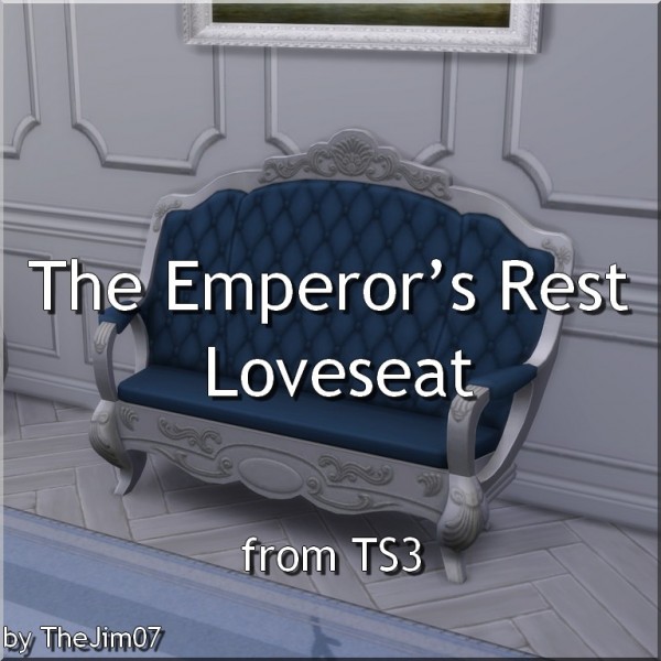  Mod The Sims: The Emperor’s Rest Loveseat  by TheJim07