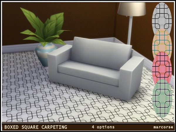  The Sims Resource: Boxed Square Carpeting by marcorse