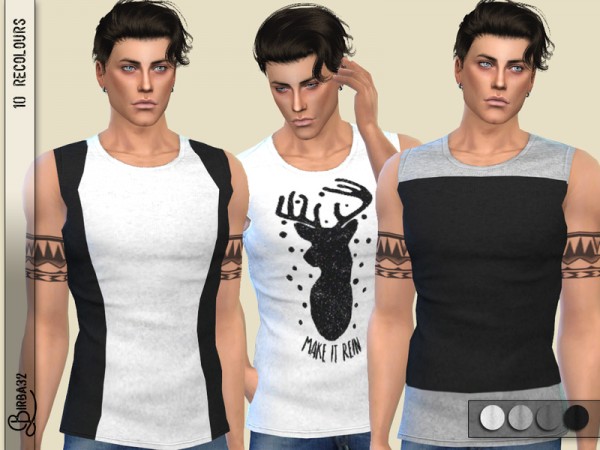 The Sims Resource: Tank top man by Birba32 • Sims 4 Downloads