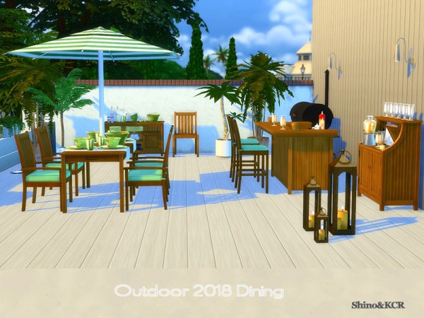  The Sims Resource: Dining Outdoor 2018 by ShinoKCR