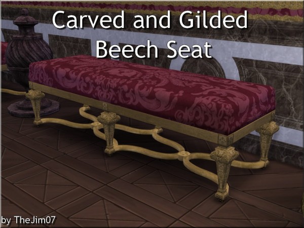  Mod The Sims: Carved and Gilded Beech Seat by TheJim07