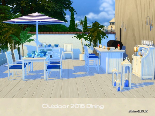  The Sims Resource: Dining Outdoor 2018 by ShinoKCR
