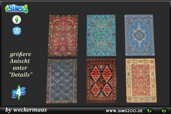  Blackys Sims 4 Zoo: Rugs 4x6 by weckermaus