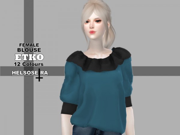  The Sims Resource: ETKO Blouse by Helsoseira