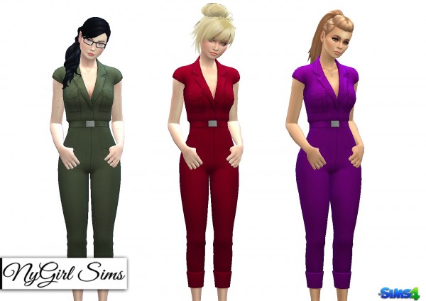NY Girl Sims: Safari Capri Jumpsuit • Sims 4 Downloads