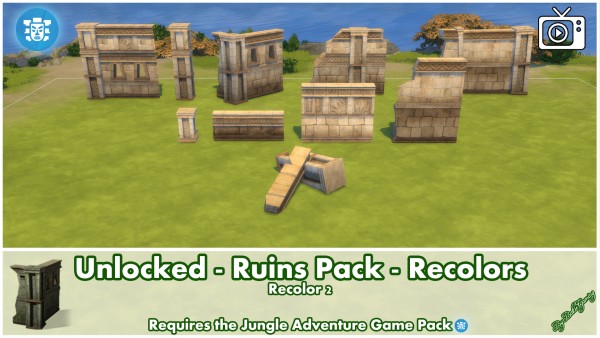  Mod The Sims: Unlocked   Ruins Pack   Jungle Adventure by Bakie