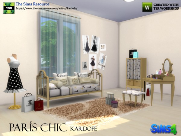  The Sims Resource: Paris Chic bedroom by kardofe