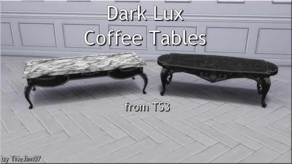  Mod The Sims: Dark Lux Coffee Tables by TheJim07