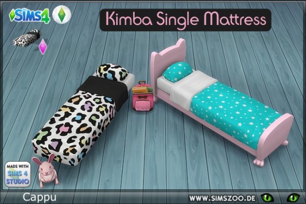  Blackys Sims 4 Zoo: Kimba Single Mattress by Cappu