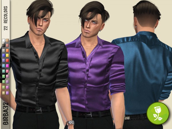  The Sims Resource: Silk shirt for man by Birba32