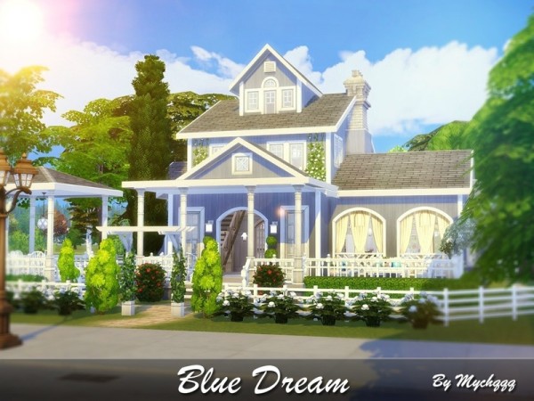  The Sims Resource: Blue Dream house by MychQQQ