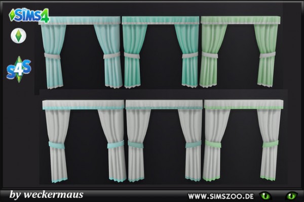  Blackys Sims 4 Zoo: Minty short curtains by weckermaus