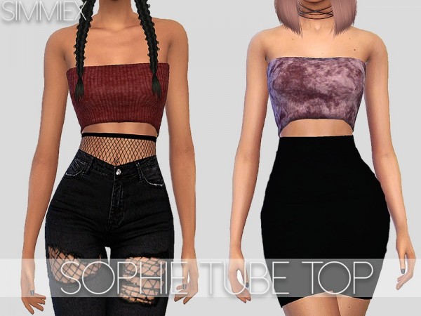  The Sims Resource: Sophie Tube Top by Simmiex
