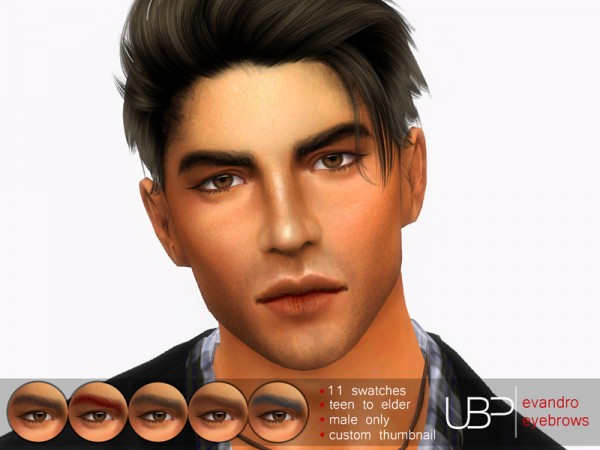  The Sims Resource: Evandro eyebrows by Urielbeaupre