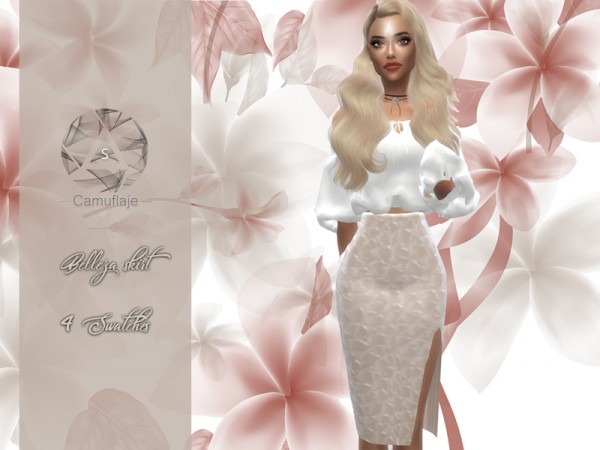  The Sims Resource: Belleza Skirt by Camuflaje