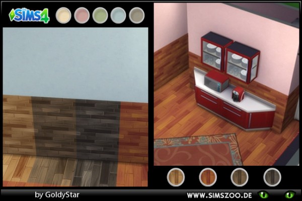  Blackys Sims 4 Zoo: Wall Idea Hardwood by GoldyStar