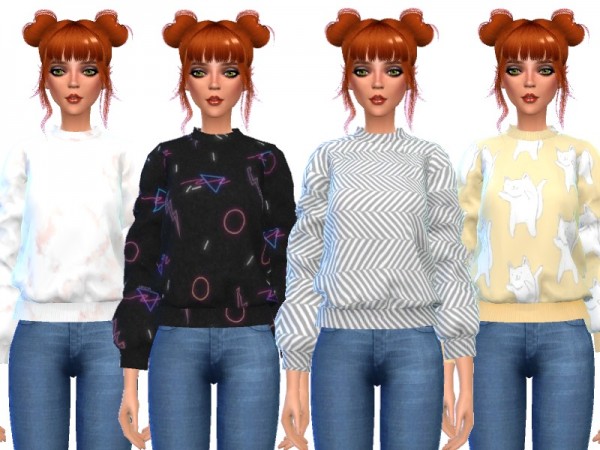  The Sims Resource: Tumblr Themed Sweatshirts by Wicked Kittie