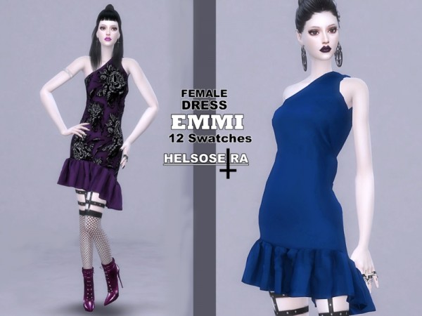  The Sims Resource: EMMI Short Dress by Helsoseira
