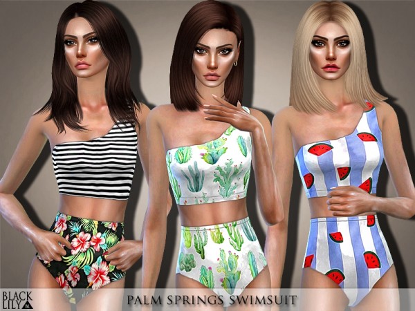  The Sims Resource: Palm Springs Swimsuit by Black Lily