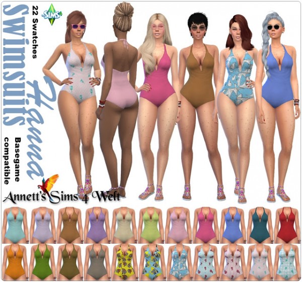  Annett`s Sims 4 Welt: Swimsuits Hanna