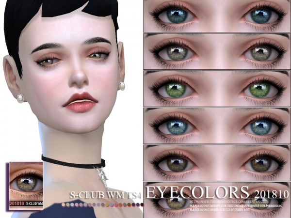  The Sims Resource: Eyecolors 201810 by S Club