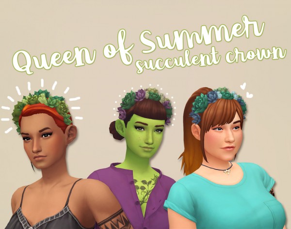  Hamburgercakes: Queen of Summer Succulent Crown