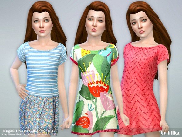 The Sims Resource: Designer Dresses Collection P104 by lillka • Sims 4 ...