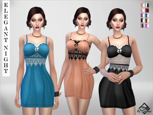  The Sims Resource: Elegant Nigh Nightgown by Devirose