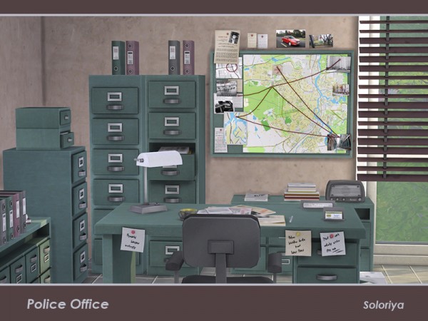  The Sims Resource: Police Office by soloriya