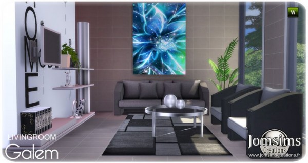  Jom Sims Creations: Galem livingroom
