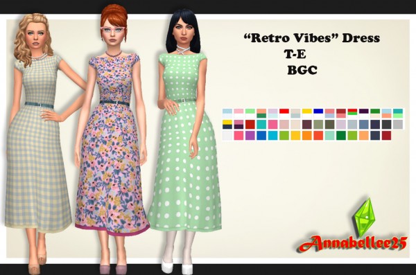  Simsworkshop: Retro Vibes Dress
