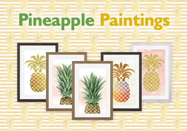  Simplistic: Tropical Pineapple Paintings